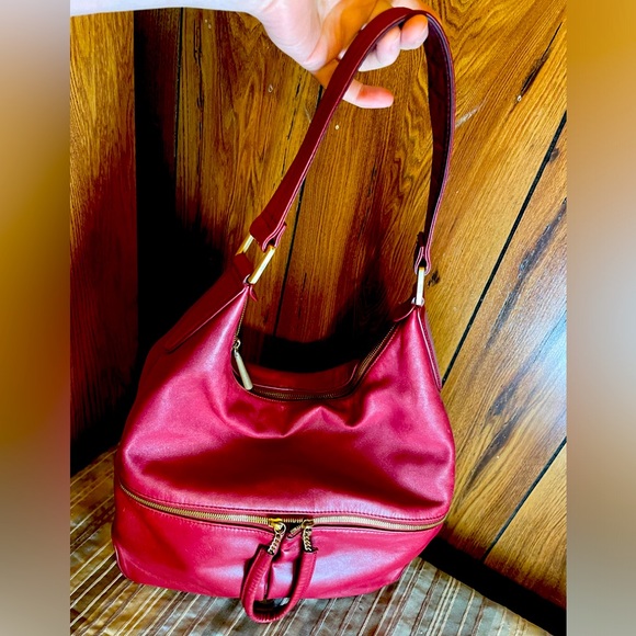 HOBO’s Red Leather Shoulder Bag GUC - Picture 1 of 15